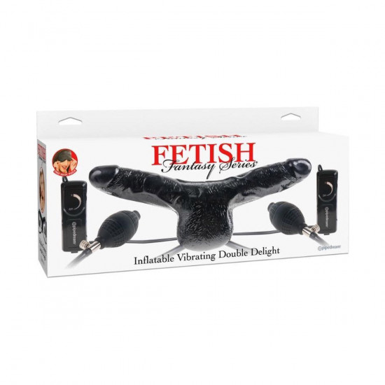 Fetish Fantasy Inflatable Vibrating Double Delight Dildo Zwart Miranda Nl