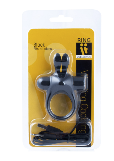 Ring It No. 16 Rechargeable Vibrating Cockring Zwart