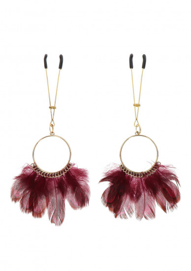 Taboom Tweezers With Feathers Rood
