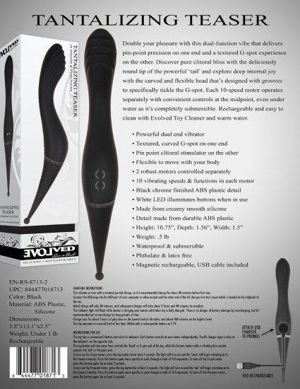 Evolved Tantalizing Teaser G-Spot Vibrator Zwart