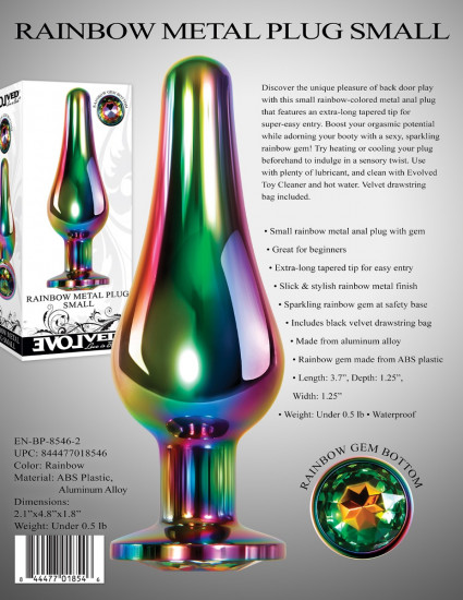 Evolved Rainbow Metal Plug Small Multi Color