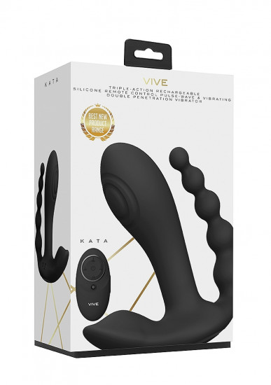 VIVE - Kata - Dubbele Penetratie Vibrator zwart