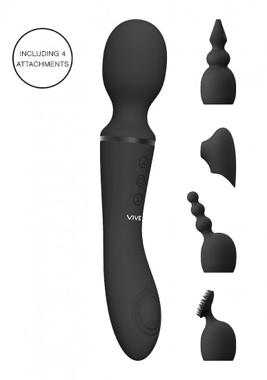 Vive, Nami, Dubbelzijdige Clitoris en Wand Vibrator zwart
