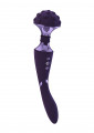 Vive Shiatsu Buigbare vibrator & massage wand paars