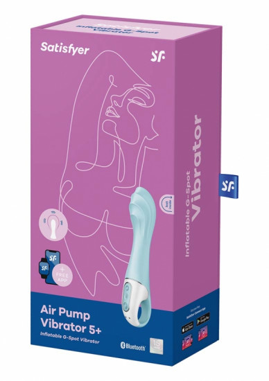 Satisfyer Air Pump 5 Opblaasbare Vibrator Lichtblauw