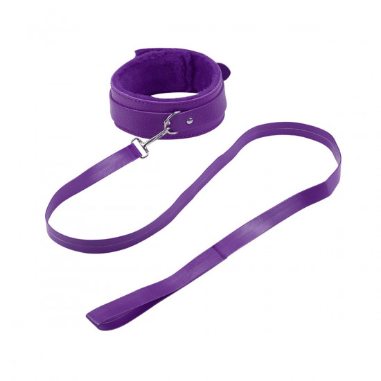 Fetish Store Halsband & Riem Paars