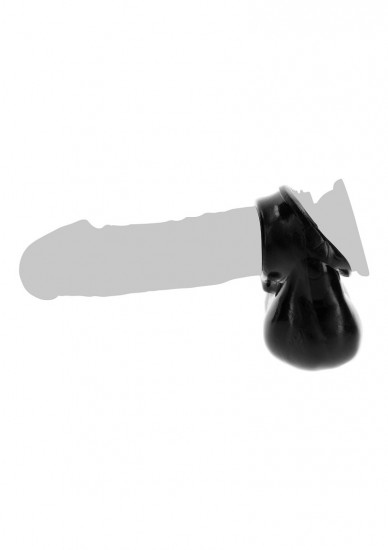 Toy Joy Penis Ring with scrotum holder Zwart