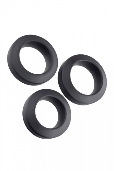 Adam's 3 Piece Penis Ring Set Zwart