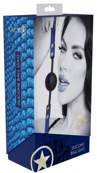 Ouch! Florence Siliconen ball Gag Blauw