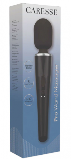 Caresse Pro Wand Massager Vibrator Zwart