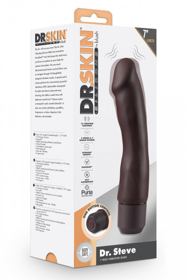 Dr. Steve 7 Inch Vibratie Dildo Bruin