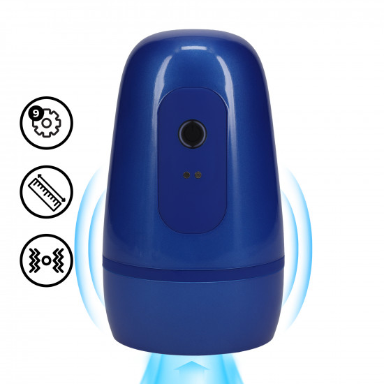 Pumped Vibrobator Masturbator Pump Metallic Blue