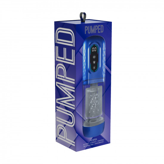 Pumped Vortex Masturbator Pump Metallic Blue