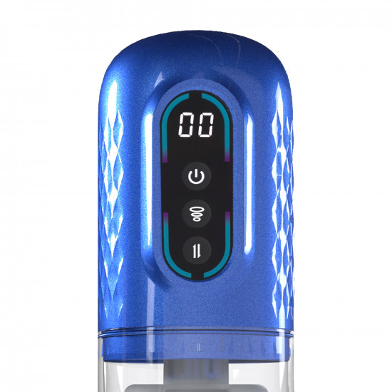 Pumped Vortex Masturbator Pump Metallic Blue