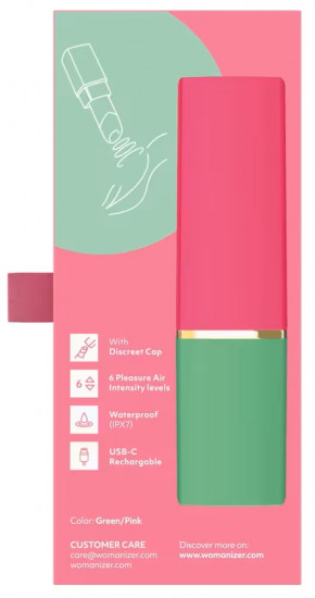 Womanizer - Beauty Roze/Groen – Lipstick Luchtdruk Vibrator