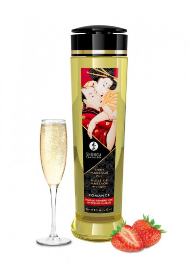 Shunga - Massage Olie - Strawberry - 240 ml