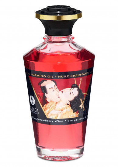 Shunga - Aphrodisiac Verwarmende Olie - Strawberry - 100 ml