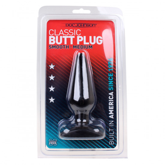 Classic Medium Buttplug Zwart Medium