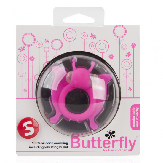 Butterfly Ring Cockring Roze