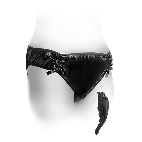 Elite Plus Size Panty Vibrerende Slip Zwart
