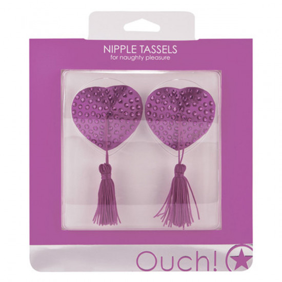 Ouch! Nipple Tassels Heart Paars