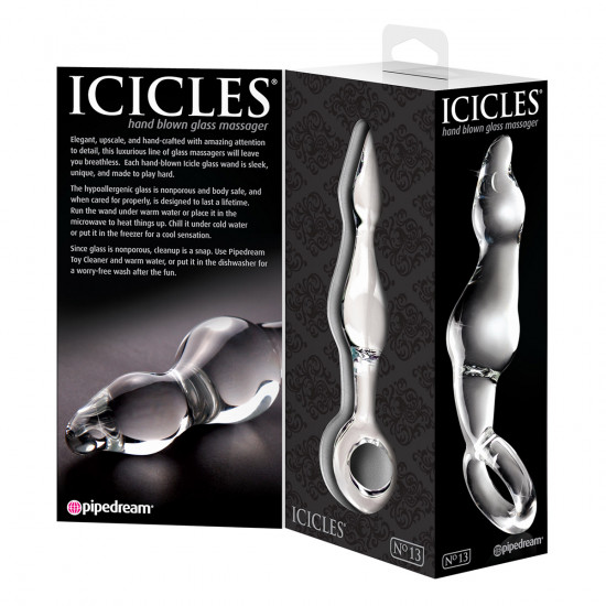 Icicles No. 13 Glazen Buttplug Transparant