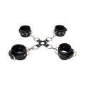 Leather Hand & Legcuffs Boeien Zwart