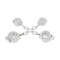 Leather Hand & Legcuffs Boeien Wit