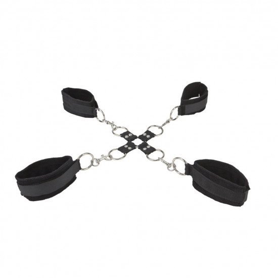 Ouch! Velcro Hand- & Enkelboeien Set Zwart