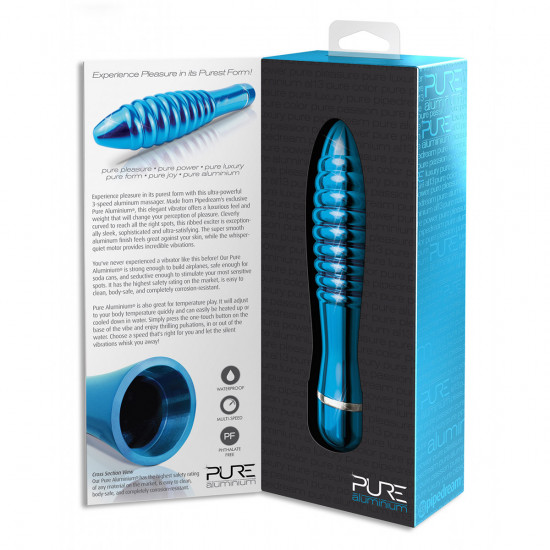 Pure Aluminium Vibrator Large Blauw