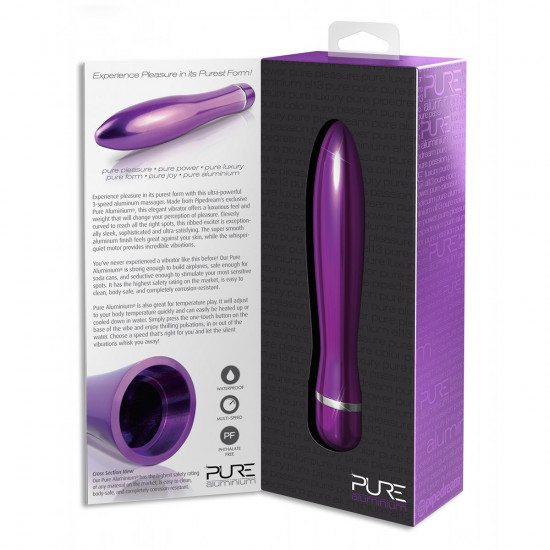 Pure Aluminium Vibrator Large Paars