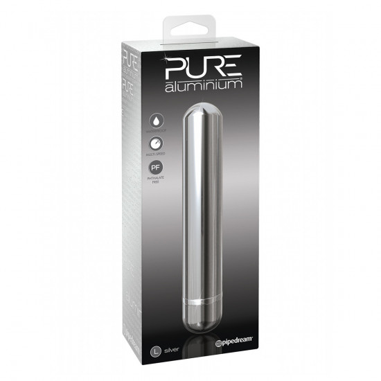 Pure Aluminium Vibrator Large Zilver