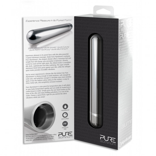 Pure Aluminium Vibrator Large Zilver
