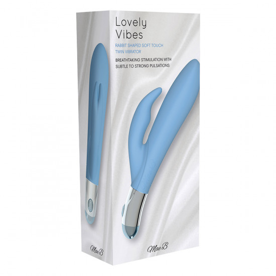 Mae B Lovely Vibes Twin Rabbit Vibrator Blauw