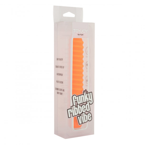 Funky Ribbed Vibe Vibrator Orange