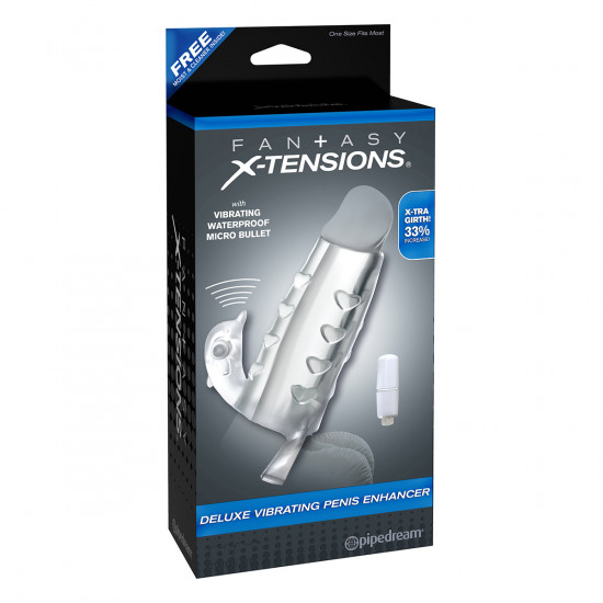 Fantasy X-tensions Deluxe Vibrating Enhancer Transparant