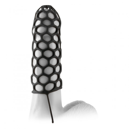 Fantasy X-tensions Silicone Warrior Cock Cage Zwart