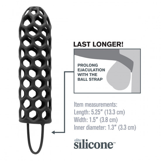 Fantasy X-tensions Silicone Warrior Cock Cage Zwart