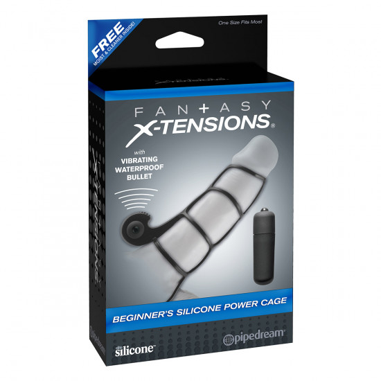 Fantasy X-Tensions Beginner's Silicone Power Cage Zwart