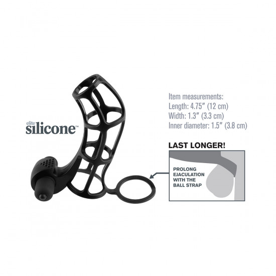 Fantasy X-tensions Deluxe Silicone Power Cage Zwart
