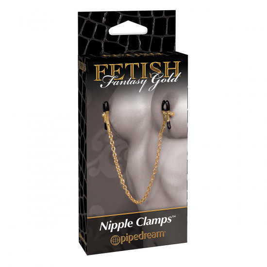 Fetish Fantasy Gold Chain Nipple Clamps Goud