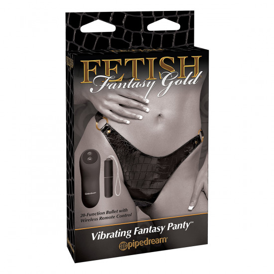 Vibrating Fantasy Panty Vibrerende String Zwart