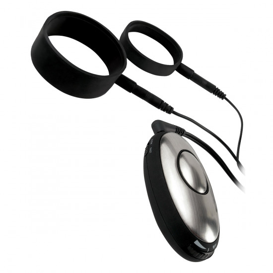 Shock Therapy Silicone Cock Straps Zwart