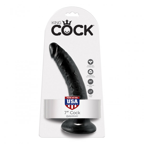 King Cock 7 Inch Dildo Zwart