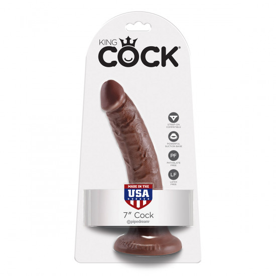 King Cock 7 Inch Dildo Bruin