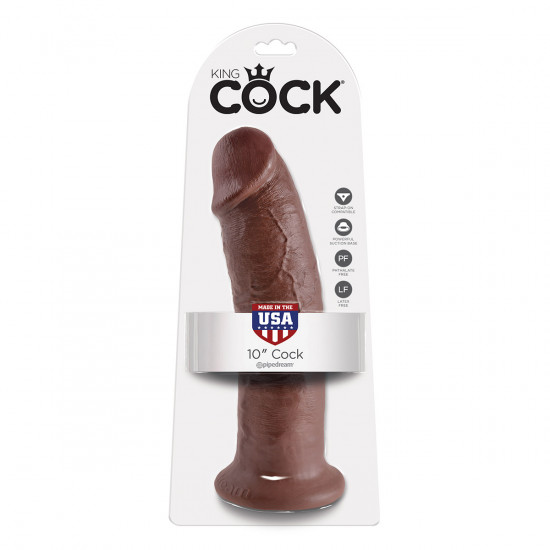 King Cock 10 Inch Dildo Bruin