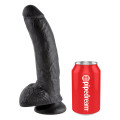 King Cock 9 Inch Cock with Balls Dildo Zwart
