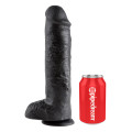 King Cock 11 Inch Cock with Balls Dildo Zwart