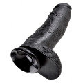 King Cock 12 Inch Cock with Balls Dildo Zwart