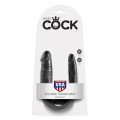 King Cock U-Shaped Small Double Trouble Dildo Zwart